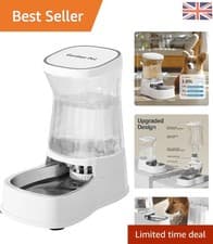 Image of Hygienic 3.85L Gravity Pet Water Feeder with Non-Slip Base - For Indoor Use