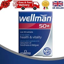 Image of Vitabiotics Wellman 50+ Advanced Vitamin and Mineral Supplement 30 Tablets