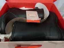 Image of HUNTER WOMEN ORIGINAL SHORT WELLINGTON BOOTS UK 4 EUR 37 BNIB BLACK
