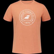 Image of Babolat Exercise Graphic Cotton Tennis Tee In Orange - New for 2025! RRP £35