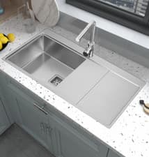 Image of Highest Quality 304 Stainless Steel Handmade Sink 1.0 LARGER Bowl Kitchen Sink