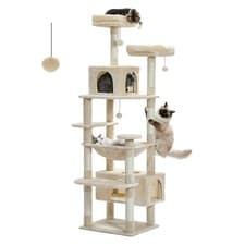Image of PAWZ Road Large Cat Tree Tower with Big Condo Hammock Scratching Posts and Pads