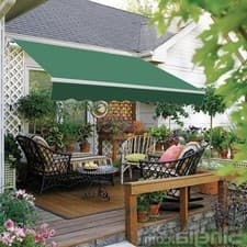 Image of 2.5 x 2m Manual Awning Canopy Garden Patio Sun Shade Shelter Retractable