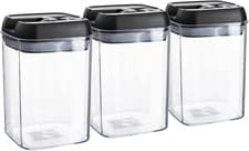 Image of Argon Table Food Storage Containers with Airtight Flip Lock Lids - 800Ml - Black