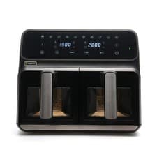 Image of Health Kick 8ltr Digi-Touch Dual Zone Windowed Air Fryer Black - K3431