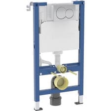Image of Geberit 980mm Duofix Wall Hung Frame Flush Plate & Alpha Dual Concealed Cistern