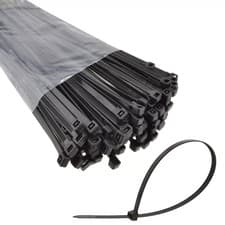 Image of Black Cable Ties 290mm x 4.0mm 1000 Quantity Zip Ties Long