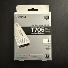 Image of Crucial T705 PCIe Gen5 NVMe M.2 SSD 2TB w/ White Heatsink [CT2000T705SSD5A]