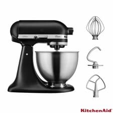 Image of KitchenAid Classic Stand Mixer 4.3L Stainless Steel Bowl, Matt Black, 5K45SSBBM