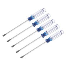 Image of 5 Pcs Mini Slotted Screwdriver, 3.0mm Flat Head 127mm Length