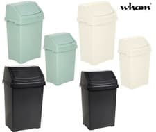 Image of 25/50L Plastic Swing Top Dust Bin Waste Rubbish Trash Can Home Kitchen Office