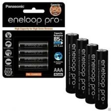 Image of 4 x PANASONIC AAA Eneloop Pro Rechargeable Batteries 950mAh NiMH Batteries