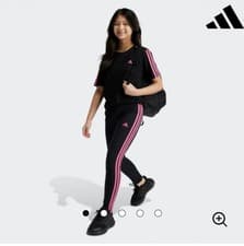 Image of BNWT adidas Sportswear Kid's Legging Black/pink Size 152