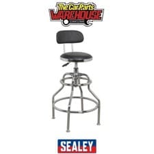 Image of Sealey SCR14 Pneumatic Workshop Stool with Adjustable Height Swivel Seat
