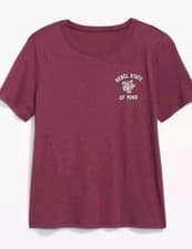 Image of NWT Women's Old Navy Slub Knit Graphic Tee Size L Rebel State Of Mind Top