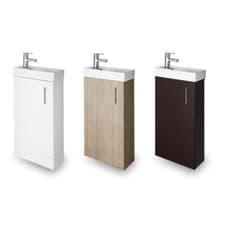 Image of 400mm Bathroom Basin Vanity Unit Wall Hung , Mixer Tap, Bottle Trap