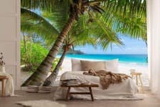 Image of Tropical Beach White Sand Wallpaper Mural Removeable Washable Peel & Stick