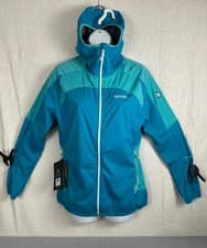 Image of Regatta Womens Tarvos IV Waterproof Jacket Size 12 Blue Hooded Softshell Coat
