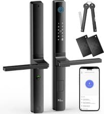 Image of NGTeco Smart Door Lock with Handles Fingerprint Keyless Security Entry Door WiFi