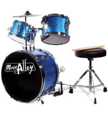 Image of Rockjam Drum Kit Junior DBJK02 Music Alley 3 Piece Drum Kit Blue Acoustic