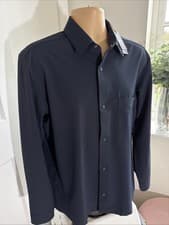 Image of HUGO BOSS P-LEO KENT PERFORMANCE STRETCH OVERSHIRT DK BLUE SZ LG BNWT RRP £199❤️