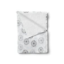 Image of Winter Soft Flannel Fleece Throw Blanket Abstract Neutral Snowflakes