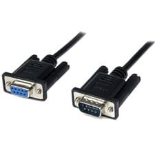 Image of StarTech.com 1 m Black DB9 RS232 Serial Null Modem Cable F/M, DB9 Male to Female
