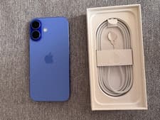 Image of Apple iPhone 16  128GB Ultramarine  Unlocked B/H 100% C/C 48 Warranty Mar 2026