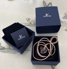 Image of New SWAROVSKI CRYSTAL Pink Heart Pendant Rope Necklace Costume Jewellery Gift