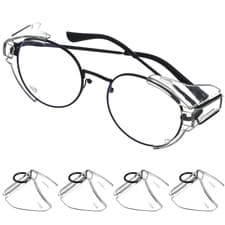 Image of 2 Pairs Pc Protective Side Shield Flap For Eye Glasses Safety Cover