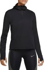 Image of Women's Nike Shield Run Division 1/2 Zip Hooded Running Jacket Sz S Black