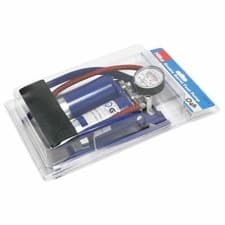 Image of Double Barrel Cylinder Foot Pump Air Inflator Car Bike Motorbike Van Tyre