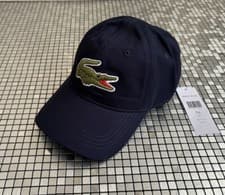 Image of Lacoste Big Logo Mens Baseball Cap Navy