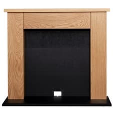 Image of Adam Chester Electric Stove Fireplace in Oak & Black, 39 Inch