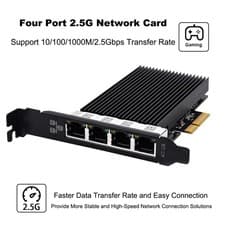 Image of 2.5Gb 4 Port Gigabit NIC Intel I226 Chip PCIe Network Adapter Card RJ45 Ethernet