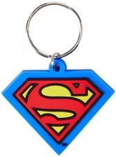 Image of DC Comics, RK38139C, Superman - Shield Rubber Keychain, Multi-Color, 4.5 x 6cm