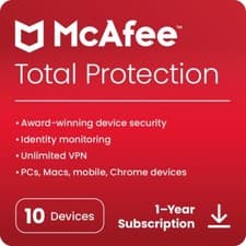 Image of McAfee Total Protection 2026 | DIRECT FROM MCAFEE | Same Day Digital Delivery