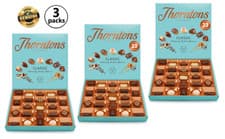 Image of 3x Thorntons Classic Collection Milk, Dark & White Chocolate Gift Box 262g