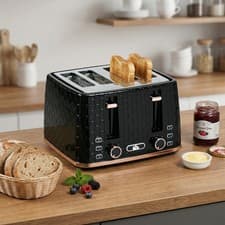 Image of 4 Slice Toaster, Reheat/Defrost/Cancel, 7 Browning Levels
