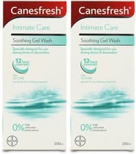 Image of Canesten Canesfresh Intimate Care Soothing Gel Wash 200ml X 2