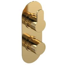Image of Nuie Arvan Thermostatic Concealed Shower Valve & Diverter Dual Handle - Brushed