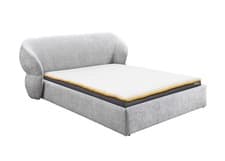 Image of Milan Fabric Upholstered Modern 4ft6 Double & 5ft king Size Bed Frame – Grey