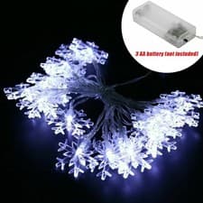 Image of Christmas Snowflake Fairy String Lights Light Curtain Window Christmas Party