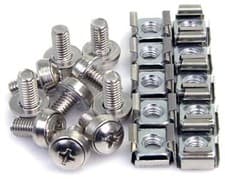 Image of CABSCREWM6 Startech M6 Mounting Screws and Cage Nuts for Server Rack Cabinet x50