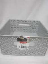 Image of Curver My Style Storage Basket Handle Plastic Medium 232282 Grey 13 Litre