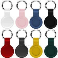 Image of For Apple AirTag Silicone Loop Holder Keyring Carry Case Keychain Pet Air Tag UK