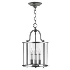 Image of 4 Bulb Ceiling Pendant Light Fitting Pewter LED E14 60W Bulb