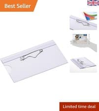 Image of Customizable Clear Badge Holders with Safety Pin – 24 Count for Professionals