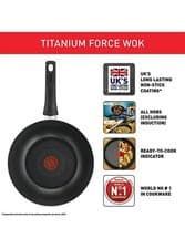 Image of Tefal Titanium Force Non-Stick Frying Pan 24 cm 28 cm 32 cm & 28 cm Wok Cookware