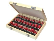 Image of Faithfull 1/4in TCT Router Bit Set, 30 Piece